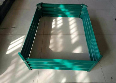 China 1mm Thickness Galvanized Steel Garden Beds , Powder Coated Vegetable Garden Box supplier