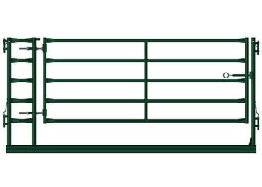 China Heavy Duty Farm Gate Fence / Powder Coated Metal Cattle Gates Color Customized supplier