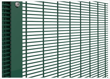 China High Security 358 Wire Mesh Fence Anti Climb Powder Coated Black Or Green Color supplier