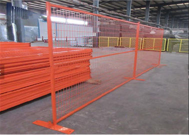 China Orange Construction Temporary Fence / Welded Wire Temporary Fence Panel supplier