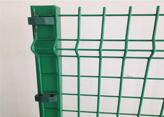 PVC Coated Welded Wire Mesh Panels Smooth Surface With Peach Type Post