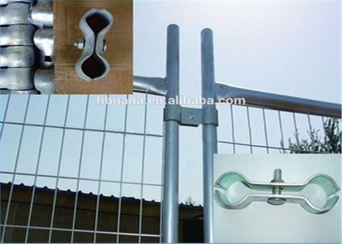 2400 X 2100mm Safe Temporary Steel Fencing Beautiful Appearance With Feet