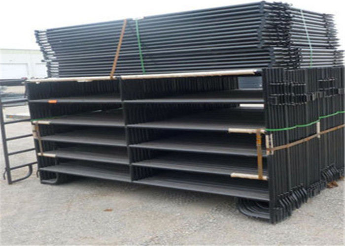 6 Rail Farm Gate Fence Powder Coated Surface Easily Assembled For Livestock
