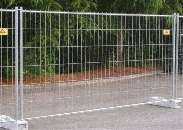 2.4mx2.1m Galvanized Temporary Fence With Concrete Filled Plastic Feet