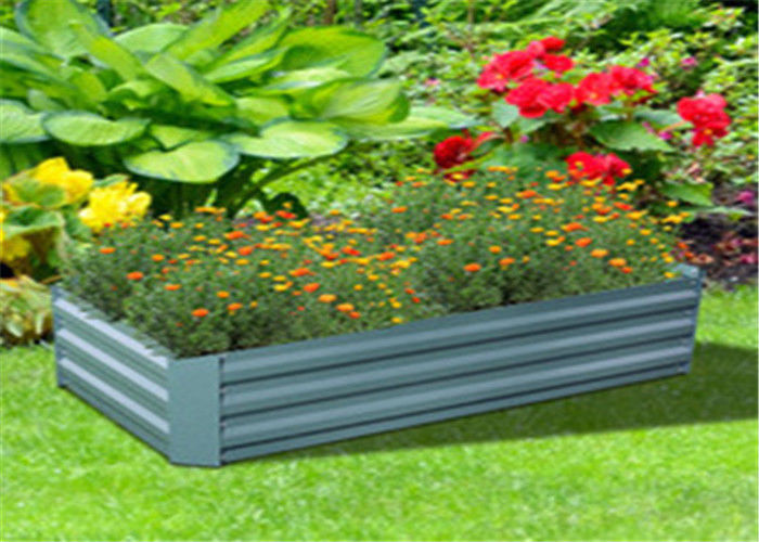 Steel Galvanized Raised Garden Beds 600*600*300mm Customized Color For Vegetable