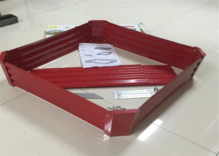 Customized Color Metal Raised Garden Beds Powder Coated Surface Treatment