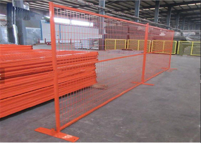 Orange Construction Temporary Fence / Welded Wire Temporary Fence Panel
