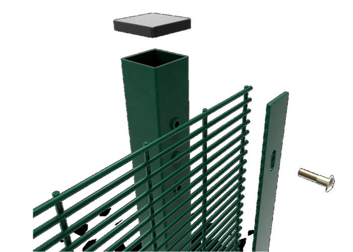 358 Galvanized / Powder Coated Weld Mesh Fence Panels 3x5x8 Gauge