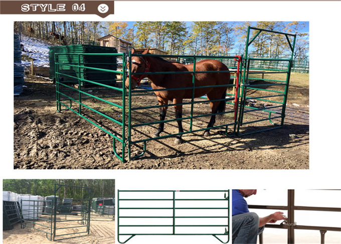 5 Bar Galvanized Farm Gate Fence , Cattle Yard Panel Easily Assembled